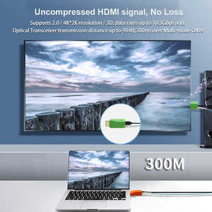 Extensor de fibra 4K 60Hz HDMI sobre un solo núcleo multimodo 300 metros - Product Image 5