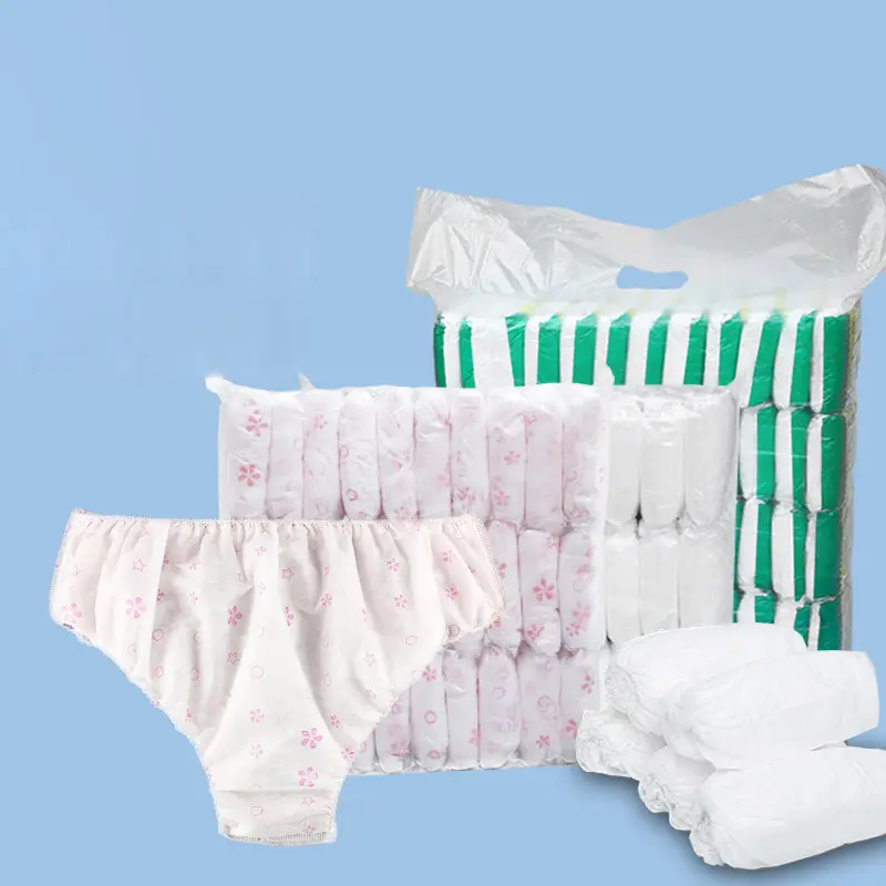 Descartável Branco Não Tecido Underwear High Cut Panty Período Menstrual Spa Papel Viagem Pós-parto Maternidade Breve para Mulheres Adultos