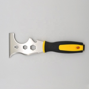 Rascador de masilla multifuncional de acero inoxidable, herramienta profesional, espátula curvada recta para pintura 13 en 1 - Product Image 5