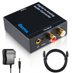 KUYIA óptico Digital Coaxial Toslink a RCA analógica L/R convertidor de Audio de 3,5 MM óptico Coaxial Digital de Audio analógico Conv