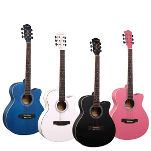 6 <span class=keywords><strong>string</strong></span> bass 40 polegadas guitarra acústica basswood corpo colorido guitarra clássica
