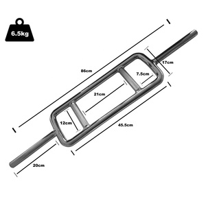 34 Inch <strong>Regular</strong> Chrome Standard 1 Inch Smooth Ends Solid Triceps <strong>Bar</strong> With Spring Collar - Product Image 4