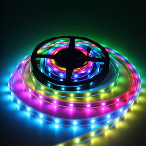 Водонепроницаемый адресуемый WS2812b Гибкая цифровая RGB светодиодная Пиксельная полоса IC 5 В 12 В 24 В 30led 60led 144led IP67 RGB Светодиодная лента - Product Image 4