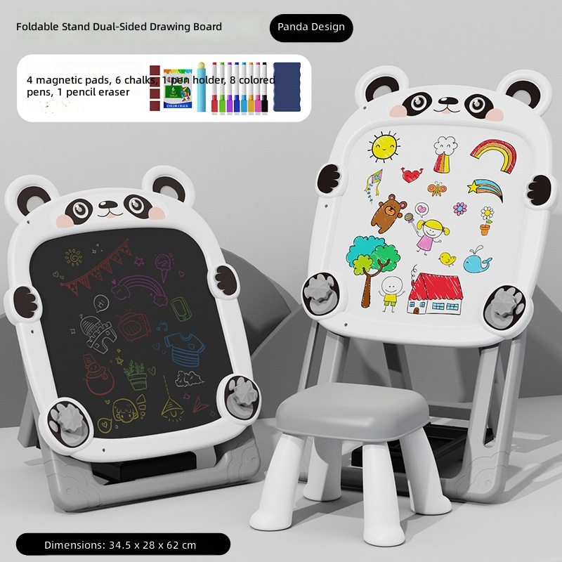 Panda double-sided drawing board chair