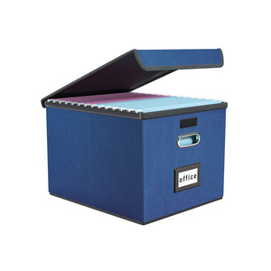 OEM多功能储物箱可折叠织物储物箱带盖文件组织器 - Product Image 1