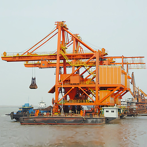 Puerto 1600 t/h Grab Container Ship loader Unloader Offshore Crane para cargar carbón