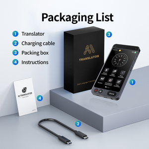 D21 2000mAh Real-Time Online Translator Device 142 <strong>Languages</strong> Android <strong>Operation</strong> <strong>System</strong> IPS Color Touch Screen 5G/4G Two-Way Voice - Product Image 5