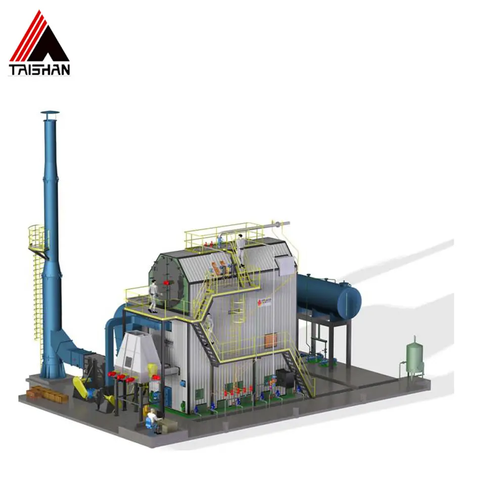 Chaudière industrielle à vapeur 60 tonnes à haute efficacité thermique pour centrale d'énergie renouvelable