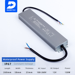 DUSKTEC CUSTOM ROHS 60W 100W AC 100-260V DC 12V 24V IP67 одноканальный входной выход RGB светодиодный контроллер Triac светодиодный драйвер - Product Image 5