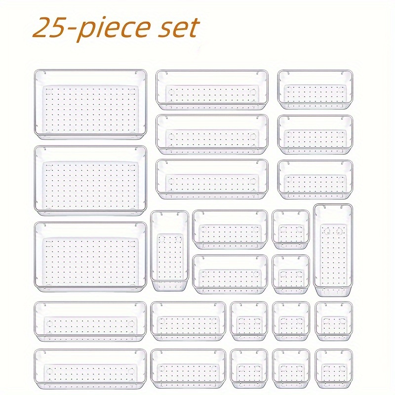 Ensemble transparent de 25 pièces