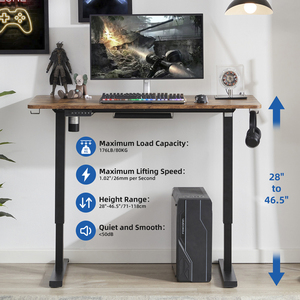 Escritorio eléctrico con soporte para ordenador, mesa ergonómica de oficina, escritorio motorizado de altura ajustable, mesa de pie para estudio de oficina en casa - Product Image 2