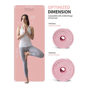 Miska sıcak çevre doğal yoga mat özel öğretim yoga mat üzerinde pozlar baskılı çin tasarım yoga mat