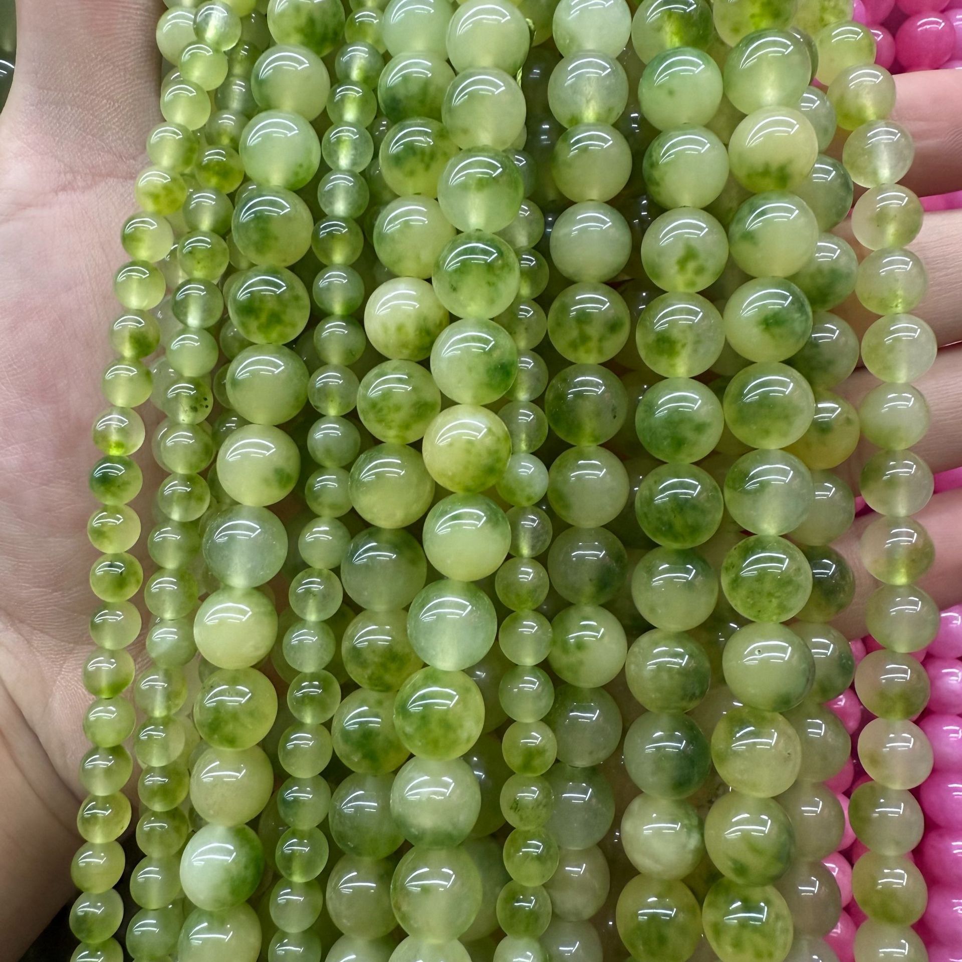 7a piedra natural-calcedonia moteada verde oliva