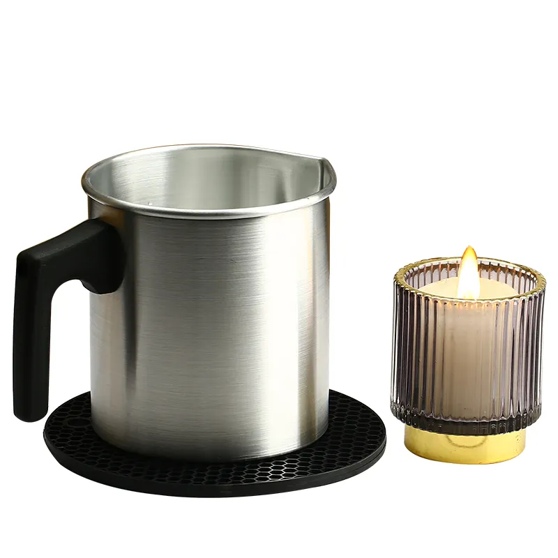 Wholesale 1.2L candle wax melting pot cup aromatherapy candle DIY Kit with silicone pad