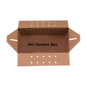 工場供給ペット犬動物包装輸送キャリングカートンカスタムペットキャリアボックス - Product Image 1