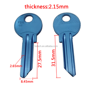 F 48 JS 1630 anahtar boş ev günlük anahtar boşlukları alaşım 7 renk anahtar embriyo rastgele renk - Product Image 2