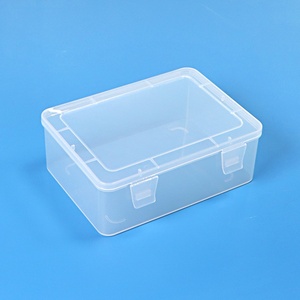 小型现代矩形五金配件收纳盒带盖PP塑料配件工具箱透明包装 - Product Image 1