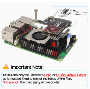 Raspberry Pi 5 PCIe zu M.2 NVMe M.2 SSD-Erweiterungs karte X1003 Hochgeschwindigkeits-Plug-and-Play-Entwicklungs platine für thermisches Design - Product Image 2