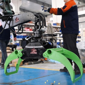 Agarre giratorio de mini excavadora con pinza hidráulica de construcción ligera para cargar - Product Image 6