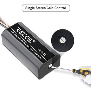 边缘rlox2双通道扬声器电缆至RCA可调线路输出转换器，远程开启 - Product Image 2