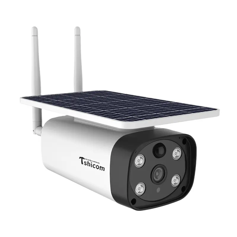 OEM extérieur IP66 Wi-Fi sans fil solaire carte SIM 1080P caméra de surveillance de vision nocturne à énergie solaire 4g caméra de vidéosurveillance