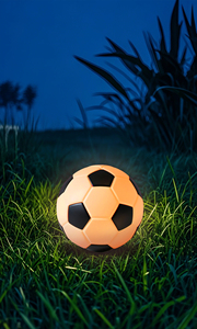 可愛いサッカーデザインスマートLEDナイトライトウォームホワイトシリコン小型ABSシェードタッチコントロール5V家庭用バッテリー - Product Image 3