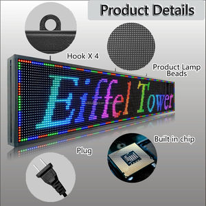 Outdoor P10 LED Scrolling Sign RGB Full Color 4G USB WiFi Led Pixel Display programmabile P10 per negozio/hotel/chiesa/ristorante - Product Image 2