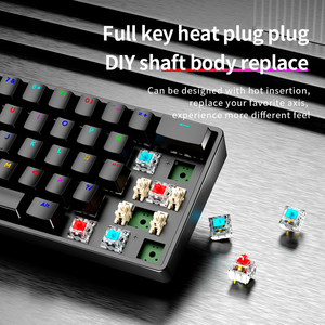 Professional Gamer 60% RGB Backlit Mini Wired USB <strong>Keyboard</strong> 61 Keys White RGB Lighted <strong>Computer</strong> Mechanical New Design