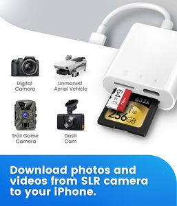 SD Memory Card Reader <strong>3</strong> in 1 Card Reader PD Charging Writer for <strong>Apple</strong> <strong>IOS</strong> 8pin Smart Card Reader for iPhone - Product Image 5
