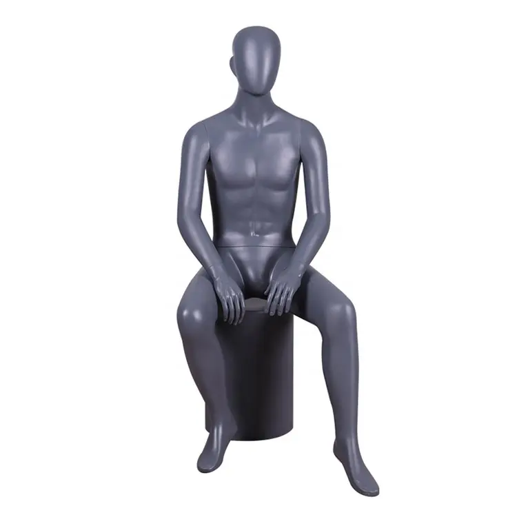 Maniquí sexual realista para hombre, maniquí de cuerpo completo con soporte de fibra de vidrio, talla grande, color gris