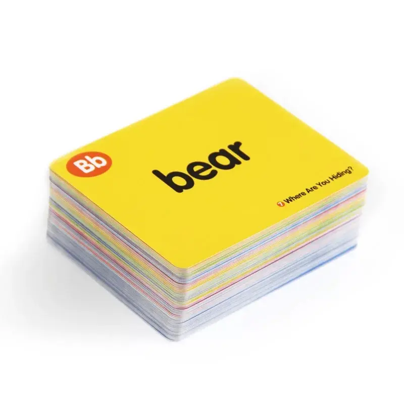 Design speciale che gioca studio Flash Cards bambini colorati che imparano la carta di stampa per bambini