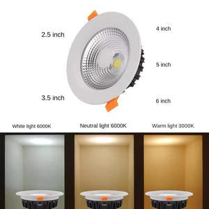 Ticari aydınlatma 12W COB LED Downlight gömme projeler LED Spot aşağı ışık gömme 5W 9W 15W 24W 30W LED COB Downlight - Product Image 2