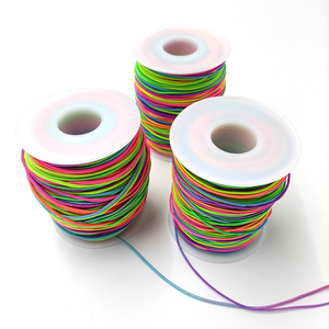 2024 surtido 1mm 1,2mm 1,5mm y 2mm pulsera de hilo de látex elástico de color para cordón trenzado DIY para bolsos de zapatos patrones redondos - Product Image 1