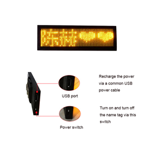 Kablosuz kontrol çoklu dil led adı etiketi programlanabilir mini led ekran kaydırma - Product Image 4