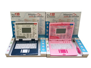 Englisch Spanisch Electric Laptop130 Funktionen Sprachen lernen Spielzeug Intelligente Kinder Laptop Lernmaschine mit Maus - Product Image 2