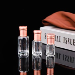 Wholesale Transparent Roller Bottle 3ml/6ml/12ml Glass Roll on <strong>Perfume</strong> Oil Attar With Zamac Cap Glass <strong>Drop</strong> - Product Image 3