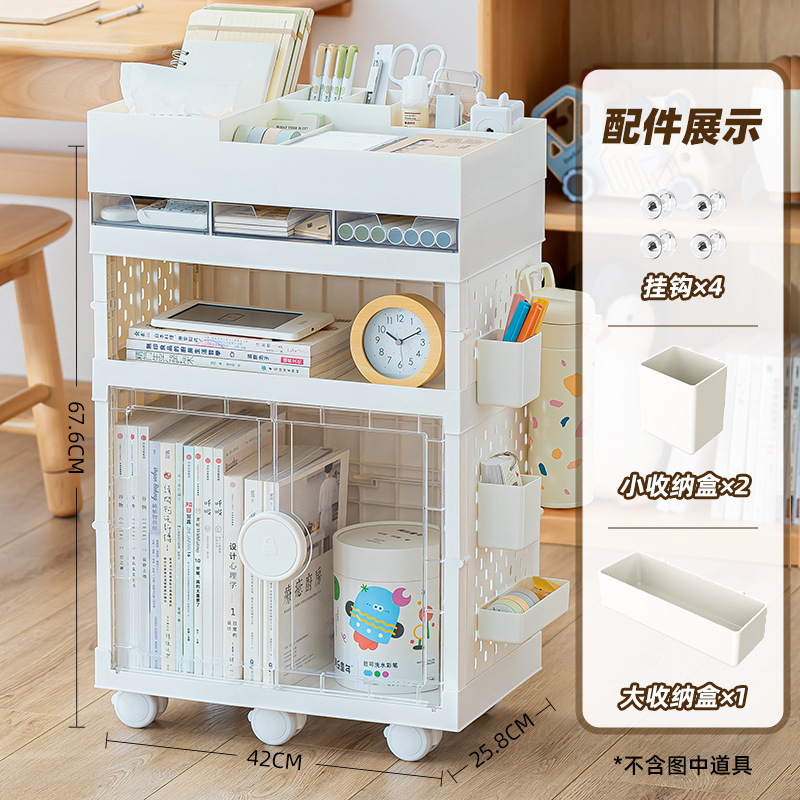 White - Transparent - Includes 7-piece storage set