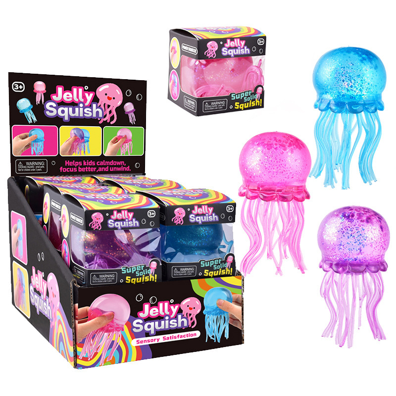 Petite boîte de couleur translucide en forme de méduse maltose.
