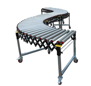 Transportador de rodillos de acero de alta calidad para carga y descarga de contenedores Neumático accionado por potencia para plantas de fabricación