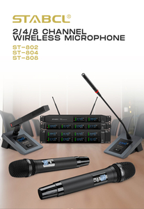 ST-808プロフェッショナル8チャンネルUHFハンドホールドダイナミックワイヤレスマイクシステム会議用教会パフォーマンスステージ家庭用 - Product Image 6