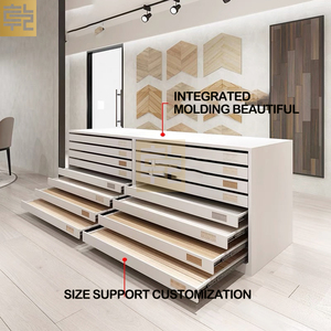 Nhà máy tùy chỉnh 20 lớp PVC gạch ngăn kéo tủ trưng bày 60x120 đá cẩm thạch Granite Mẫu Rack cho showroom sử dụng - Product Image 3