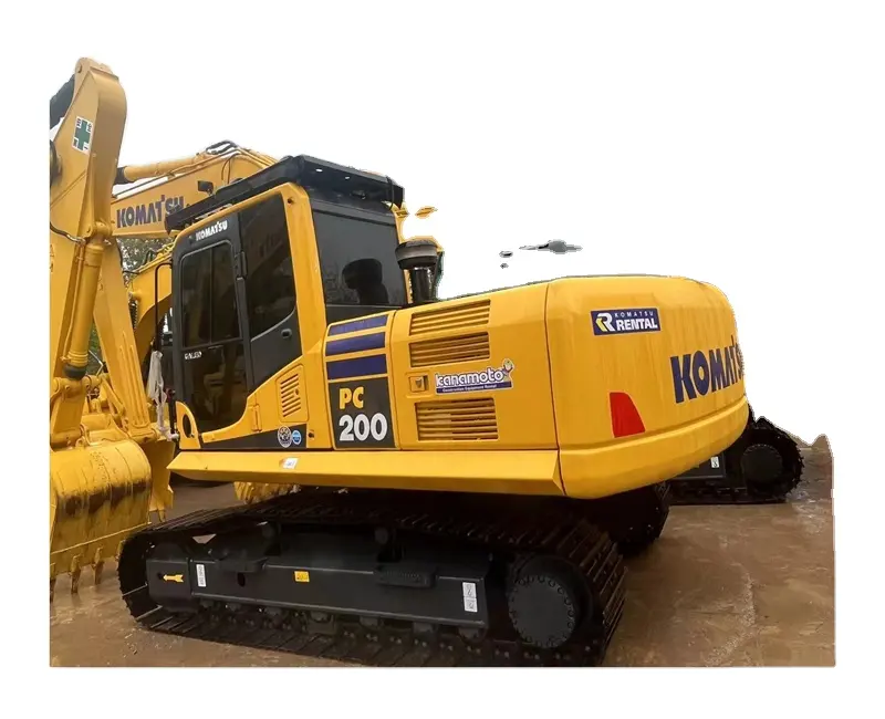 Kullanılan orijinal komatsu pc200 ekskavatör komatsu200 paletli ekskavatör inşaat makineleri kazıcılar