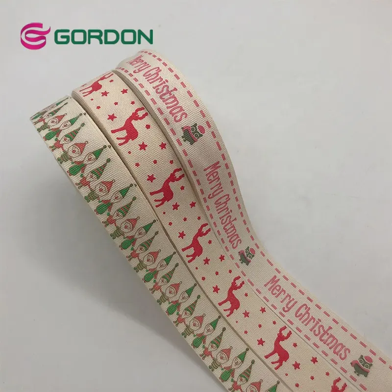 Gordon Ribbon floral congratulazioni nastro natalizio fiocco di neve stampato 3/8 pollici 100% nastro di cotone per la decorazione della confezione regalo