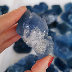 High Quality Natural Quartz Raw Stone <strong>Blue</strong> Fluorite Cluster Mineral Specimen for Home Decoration - Product Image 6