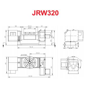 High Cost-Effective JRW 350mm <strong>CNC</strong> <strong>Machine</strong> Center Hydraulic Brake <strong>5th</strong> <strong>Axis</strong> Indexing <strong>Rotary</strong> <strong>Table</strong>
