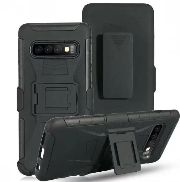 Clip Gürtel Holster Armor Case für Samsung Galaxy S8 S9 Plus S7 S6 Edge S10 S10E S4 S5 Kicks tand Hybrid Skin Cover