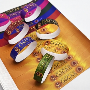 RFID NFC F08 çip toptan ucuz özel dijital ve serigraf mürekkep püskürtmeli yazdırılabilir Tyvek düğün mezuniyet için olaylar için kollukları - Product Image 3