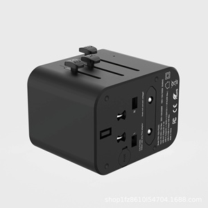Adattatore da viaggio multifunzione 2.4A tipo di potenza di uscita 65W-C PD funzionalità presa di conversione diretta in fabbrica a 65 vie - Product Image 2