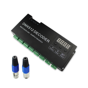 24 canales DMX512 RGB LED controlador decodificador atenuador controlador PWM Manual para 5050 RGB RGBWW LED Strip 3 * 8A RoHS - Product Image 1