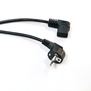 Avrupa 3 prong yuvarlak fiş dik açı C19 güç kablosu H05VV-F PVC ceket kablosu 3G 1.5mm2 1.5m güç kablosu - Product Image 2
